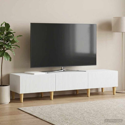 vidaXL TV Cabinet with Drawer White 147 x 34.5 x 30 cm Engineered Wood
