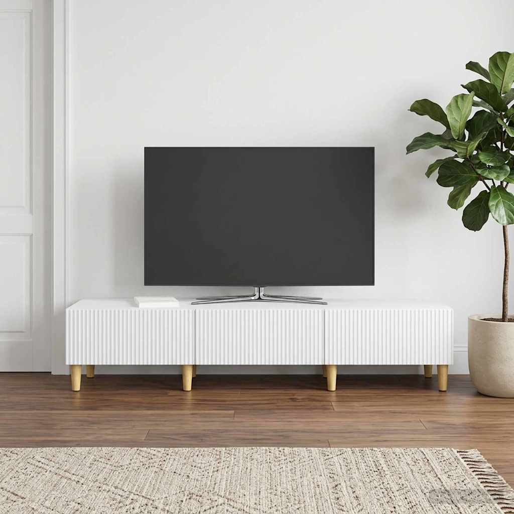 vidaXL TV Cabinet with Drawer White 147 x 34.5 x 30 cm Engineered Wood