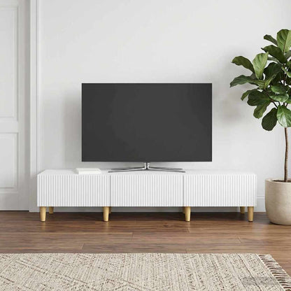 vidaXL TV Cabinet with Drawer White 147 x 34.5 x 30 cm Engineered Wood