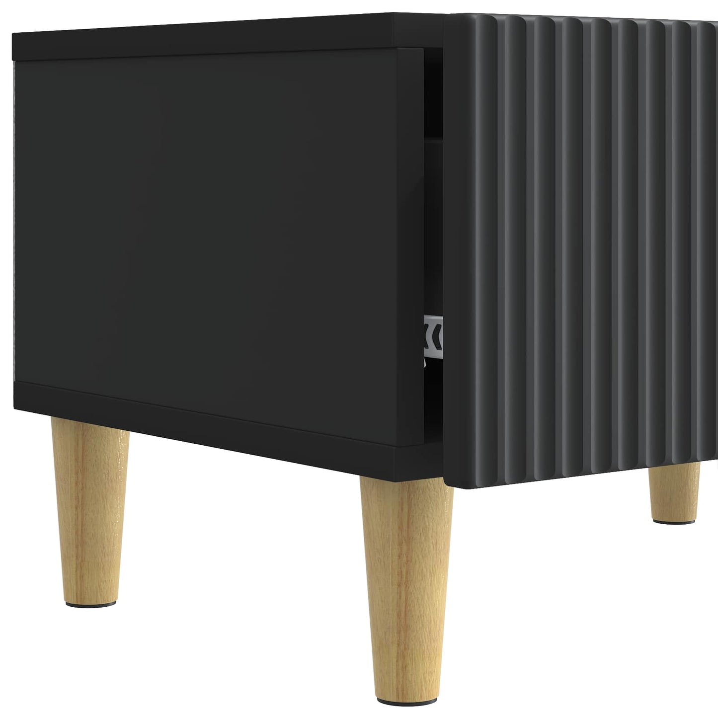 vidaXL TV Cabinet with Drawer Black 147 x 34.5 x 30 cm Engineered Wood