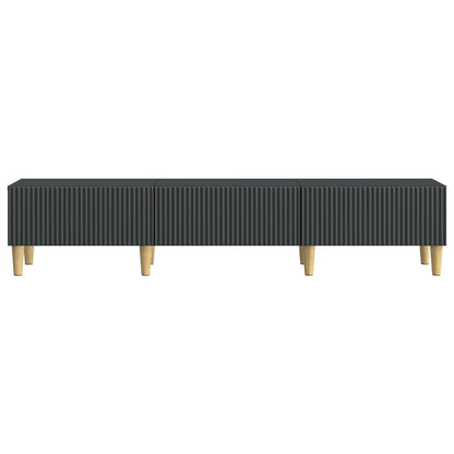 vidaXL TV Cabinet with Drawer Black 147 x 34.5 x 30 cm Engineered Wood