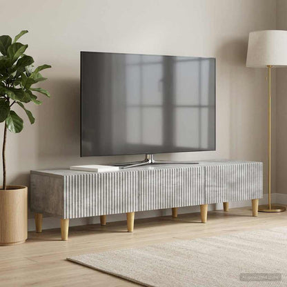 vidaXL TV Cabinet Concrete Grey 147 x 34.5 x 30 cm Engineered Wood