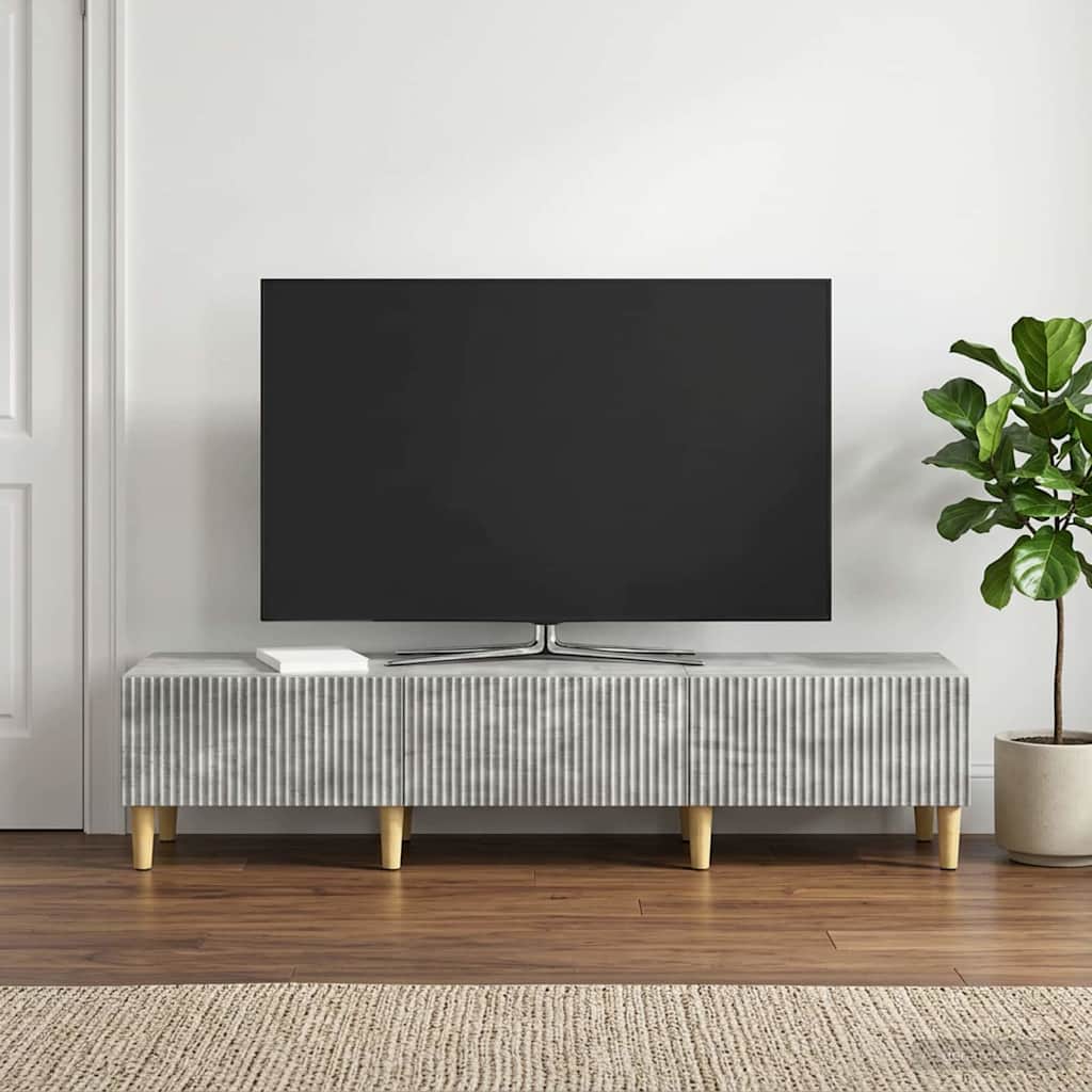 vidaXL TV Cabinet Concrete Grey 147 x 34.5 x 30 cm Engineered Wood