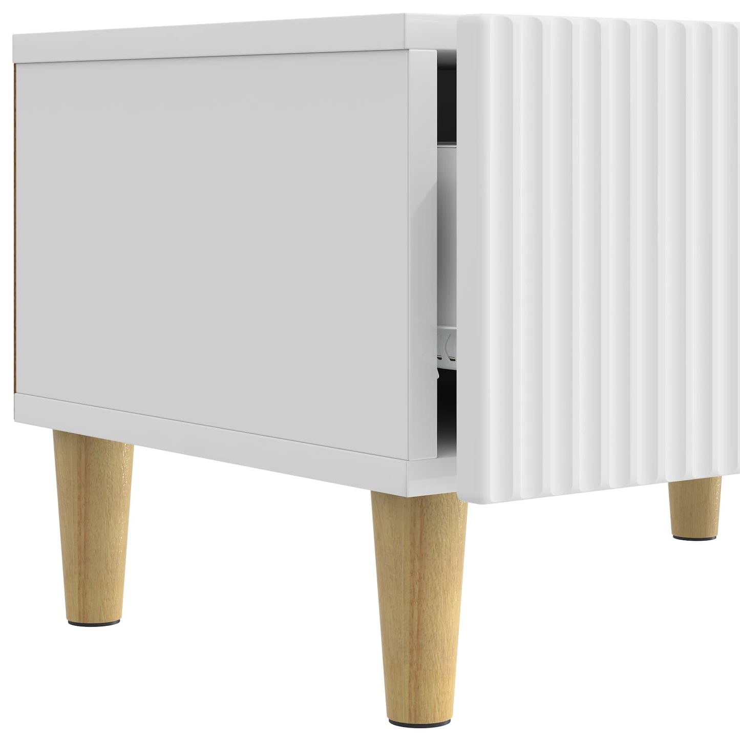 vidaXL TV Cabinet High Gloss White 147 x 34.5 x 30 cm Engineered Wood