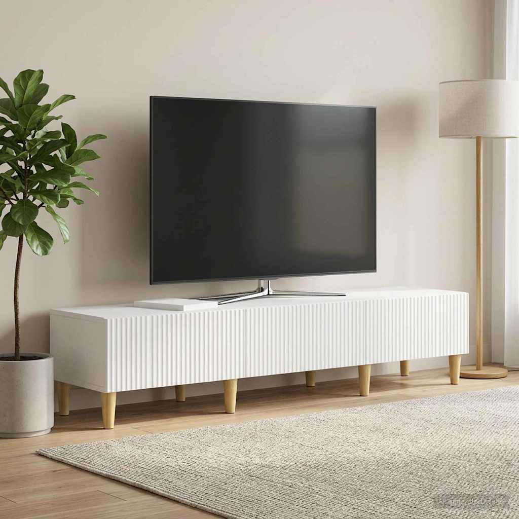 vidaXL TV Cabinet High Gloss White 147 x 34.5 x 30 cm Engineered Wood