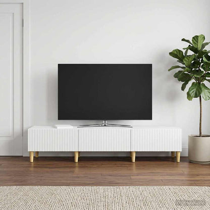 vidaXL TV Cabinet High Gloss White 147 x 34.5 x 30 cm Engineered Wood