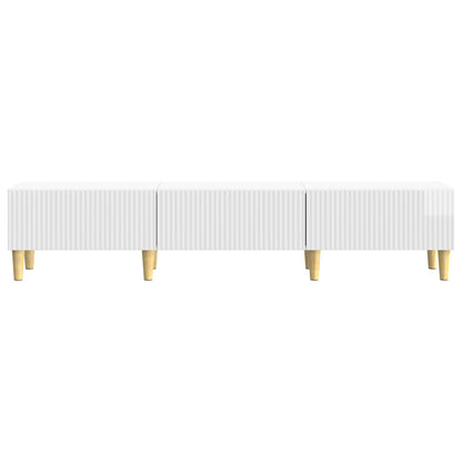 vidaXL TV Cabinet High Gloss White 147 x 34.5 x 30 cm Engineered Wood