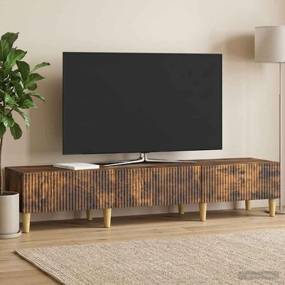 vidaXL TV Cabinet Smoked Oak 147 x 34.5 x 30 cm Engineered Wood