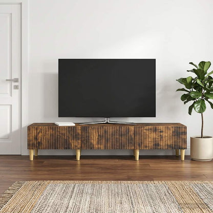 vidaXL TV Cabinet Smoked Oak 147 x 34.5 x 30 cm Engineered Wood