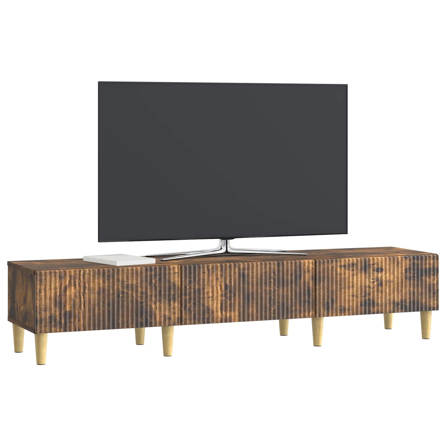 vidaXL TV Cabinet Smoked Oak 147 x 34.5 x 30 cm Engineered Wood
