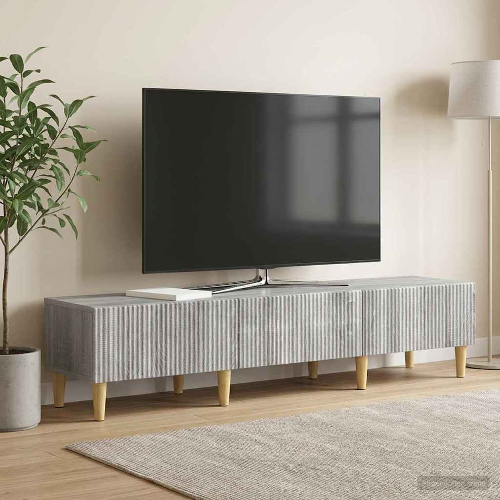 vidaXL TV Cabinet Grey Sonoma 147 x 34.5 x 30 cm Engineered Wood