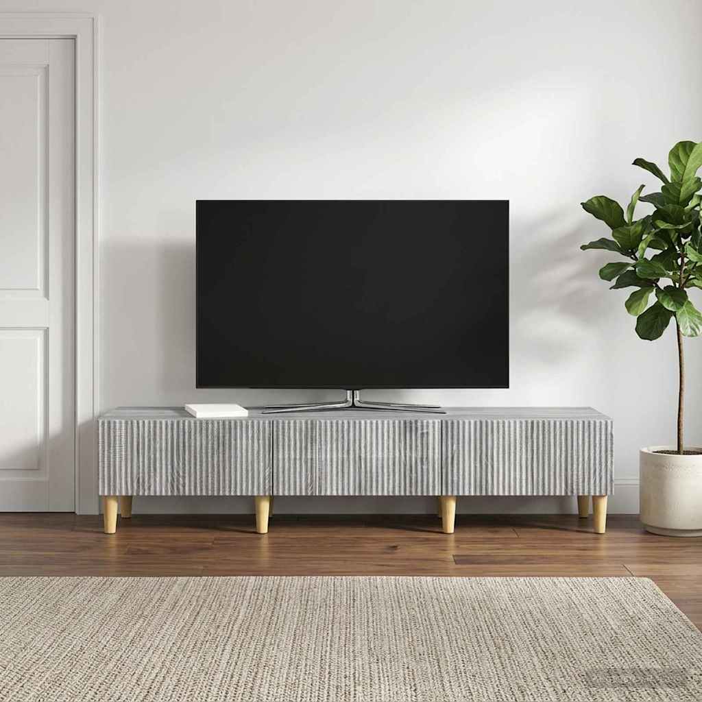 vidaXL TV Cabinet Grey Sonoma 147 x 34.5 x 30 cm Engineered Wood