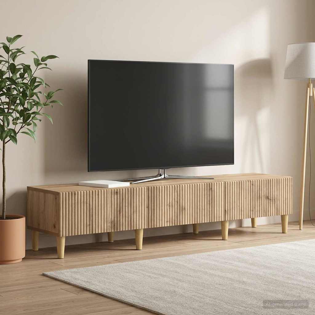 vidaXL TV Cabinet 147 x 34.5 x 30 cm Artisan Oak Engineered Wood