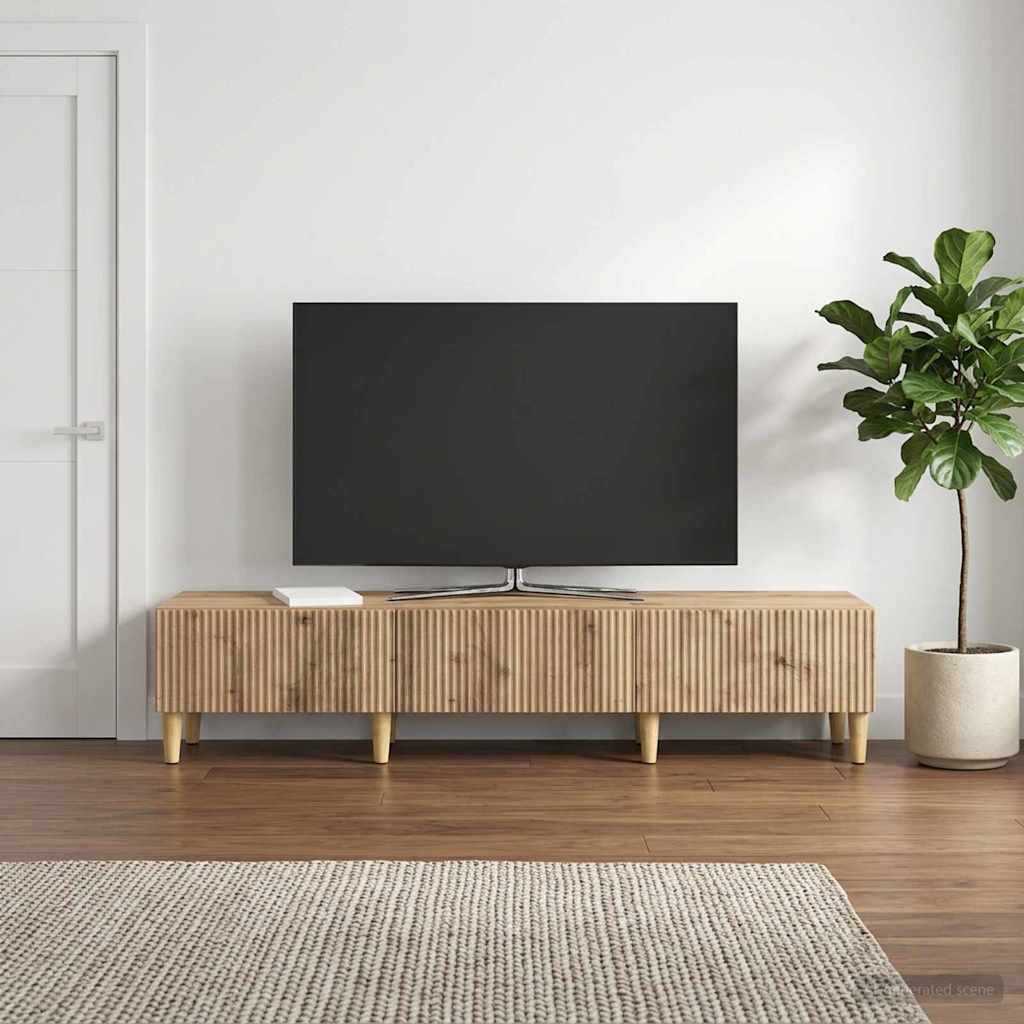 vidaXL TV Cabinet 147 x 34.5 x 30 cm Artisan Oak Engineered Wood