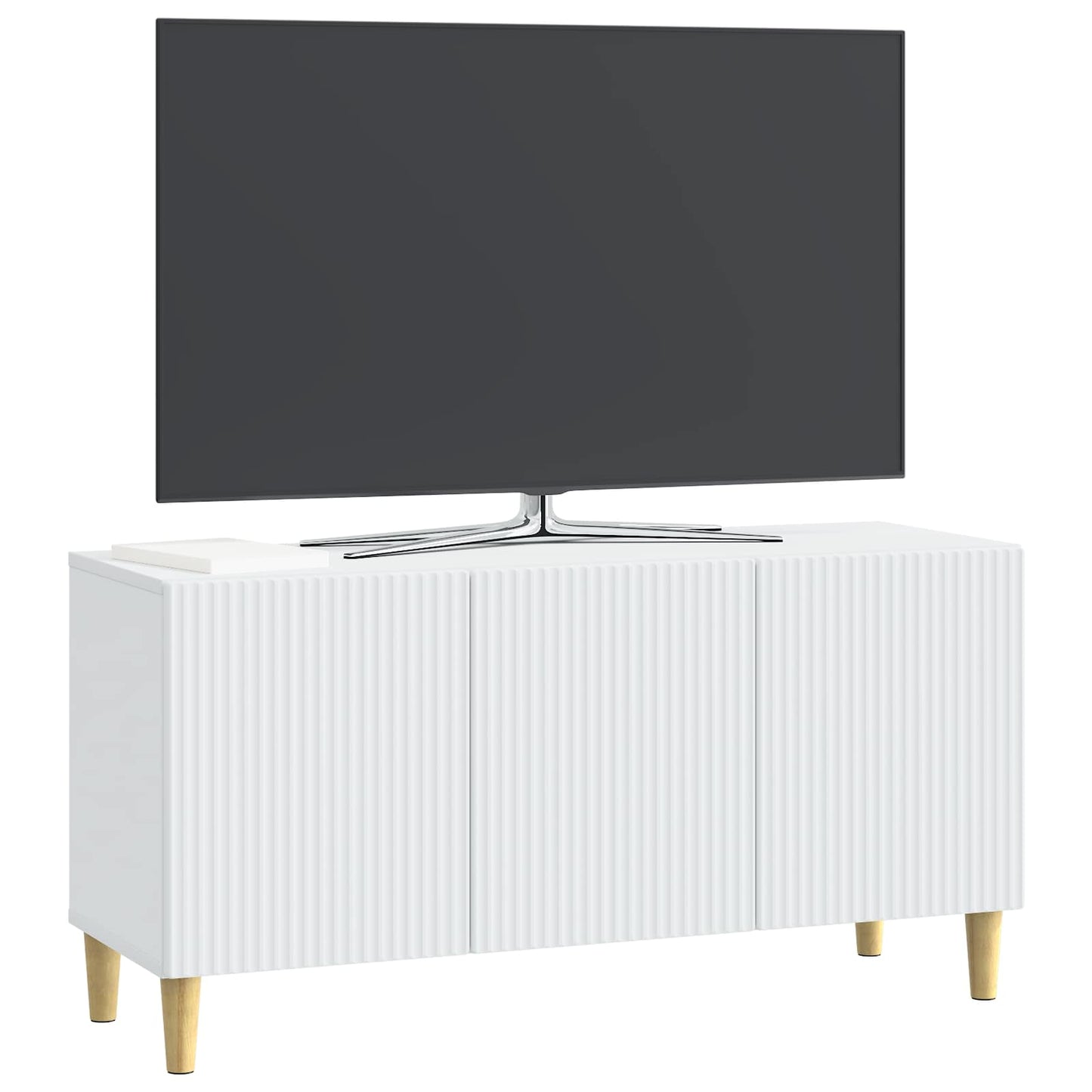 vidaXL TV Cabinet White 99 x 34.5 x 50 cm Engineered Wood