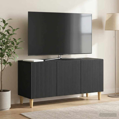 vidaXL TV Cabinet Black 99 x 34.5 x 50 cm Engineered Wood