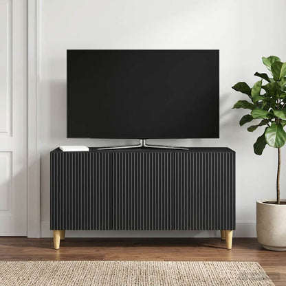 vidaXL TV Cabinet Black 99 x 34.5 x 50 cm Engineered Wood