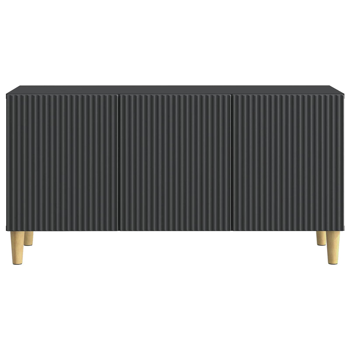 vidaXL TV Cabinet 99 x 34.5 x 50 cm Black Engineered Wood