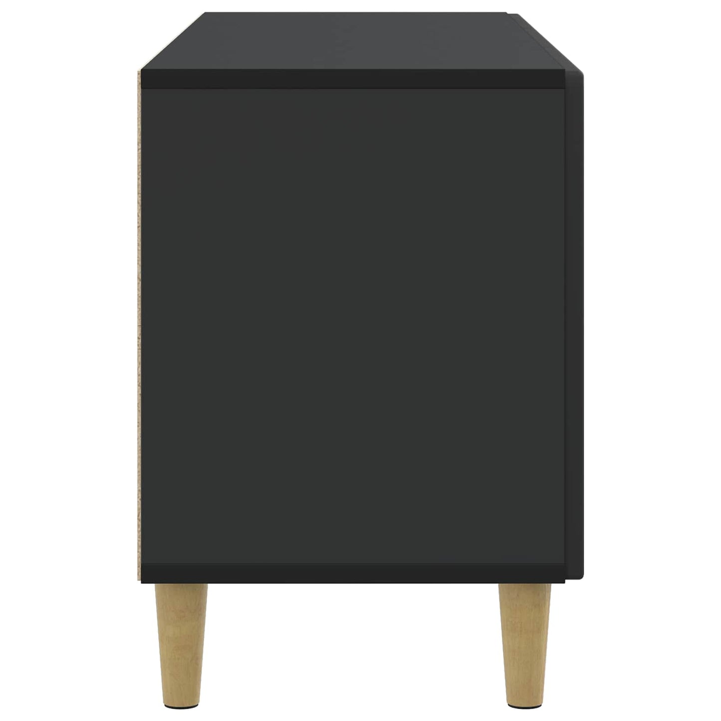 vidaXL TV Cabinet Black 99 x 34.5 x 50 cm Engineered Wood