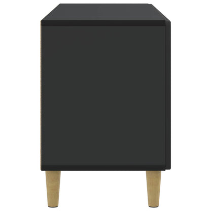 vidaXL TV Cabinet Black 99 x 34.5 x 50 cm Engineered Wood