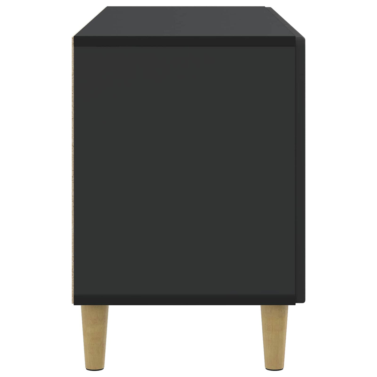 vidaXL TV Cabinet 99 x 34.5 x 50 cm Black Engineered Wood