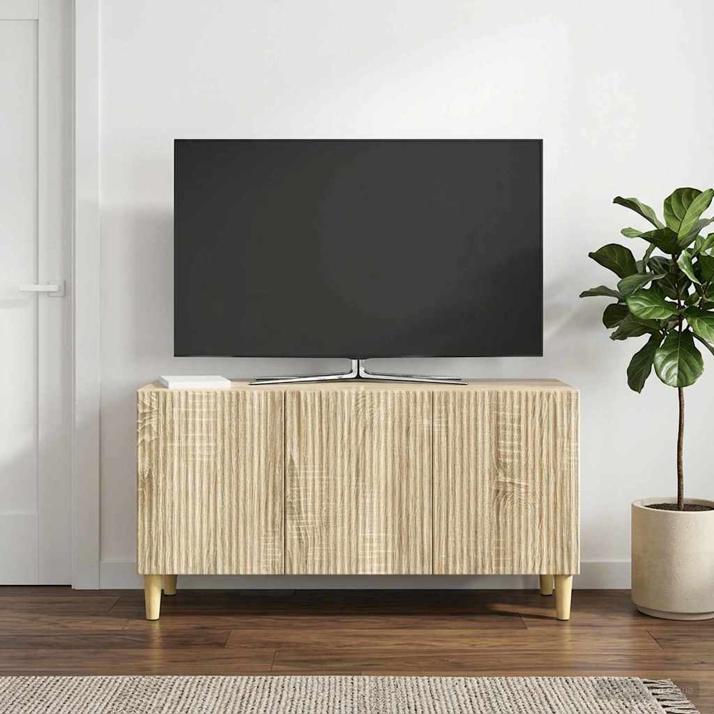 vidaXL TV Cabinet Sonoma Oak 99 x 34.5 x 50 cm Engineered Wood