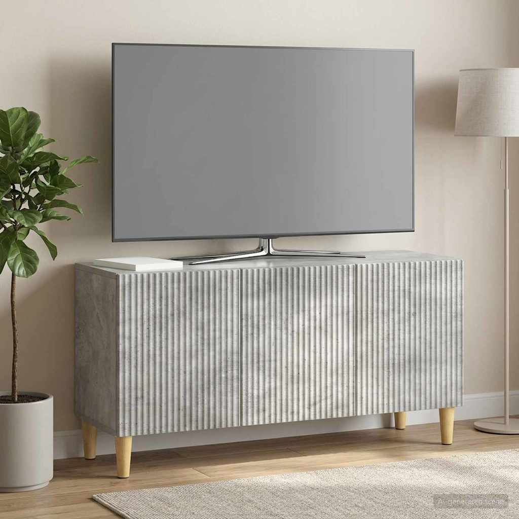 vidaXL TV Cabinet Concrete Grey 99 x 34.5 x 50 cm Engineered Wood