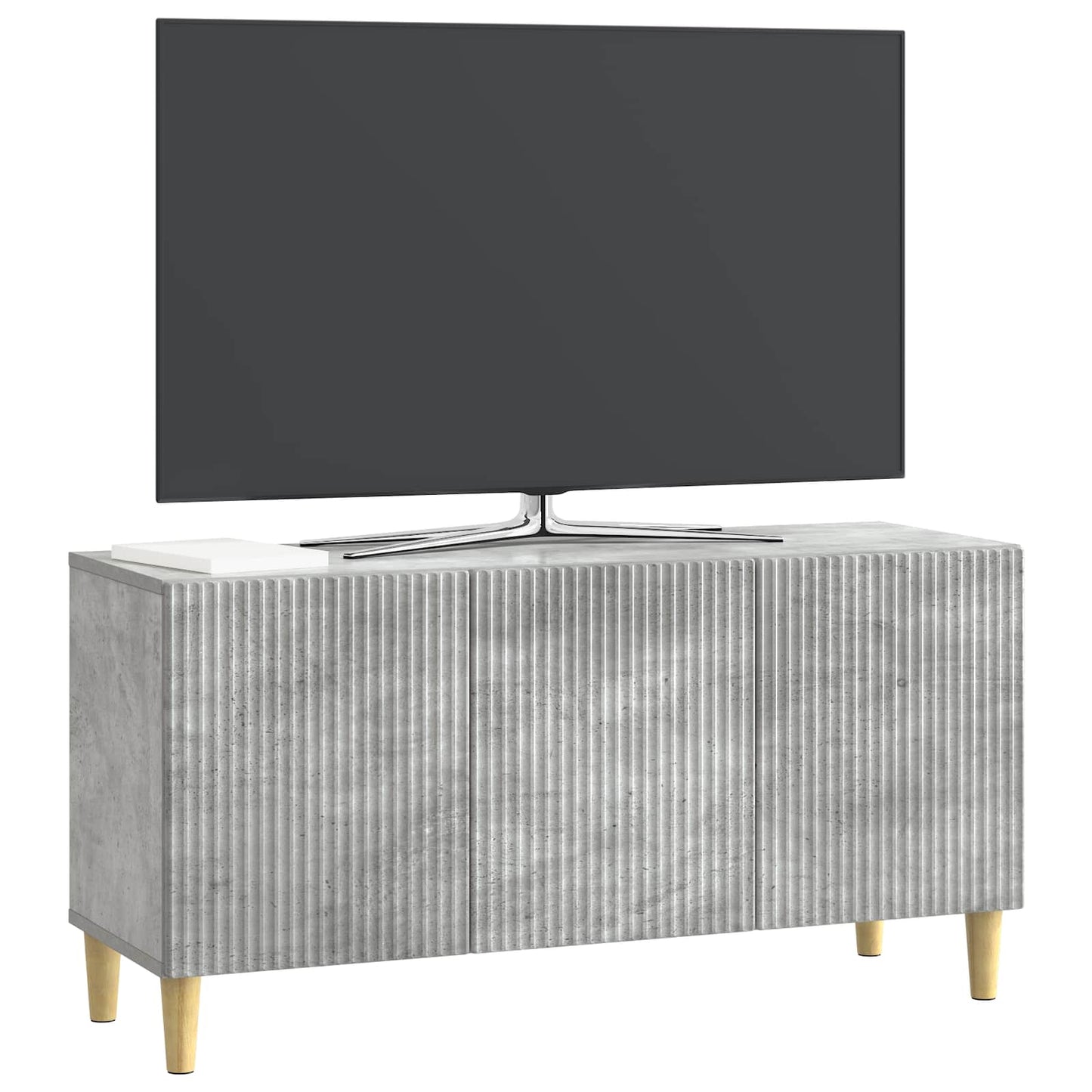 vidaXL TV Cabinet Concrete Grey 99 x 34.5 x 50 cm Engineered Wood