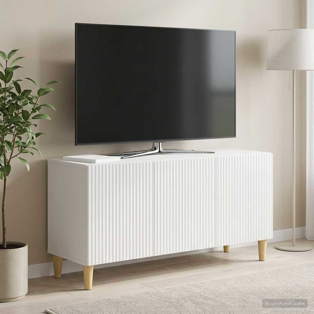 vidaXL TV Cabinet High Gloss White 99 x 34.5 x 50 cm Engineered Wood