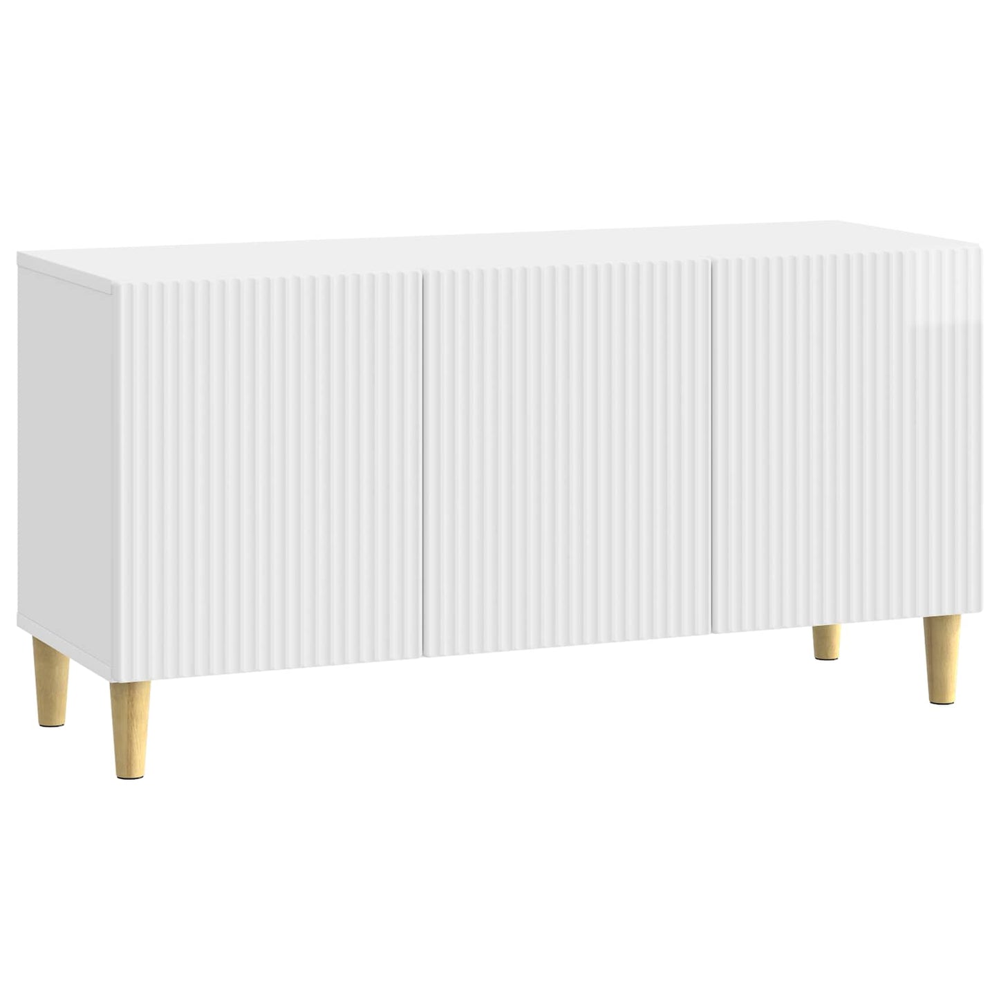 vidaXL TV Cabinet High Gloss White 99 x 34.5 x 50 cm Engineered Wood