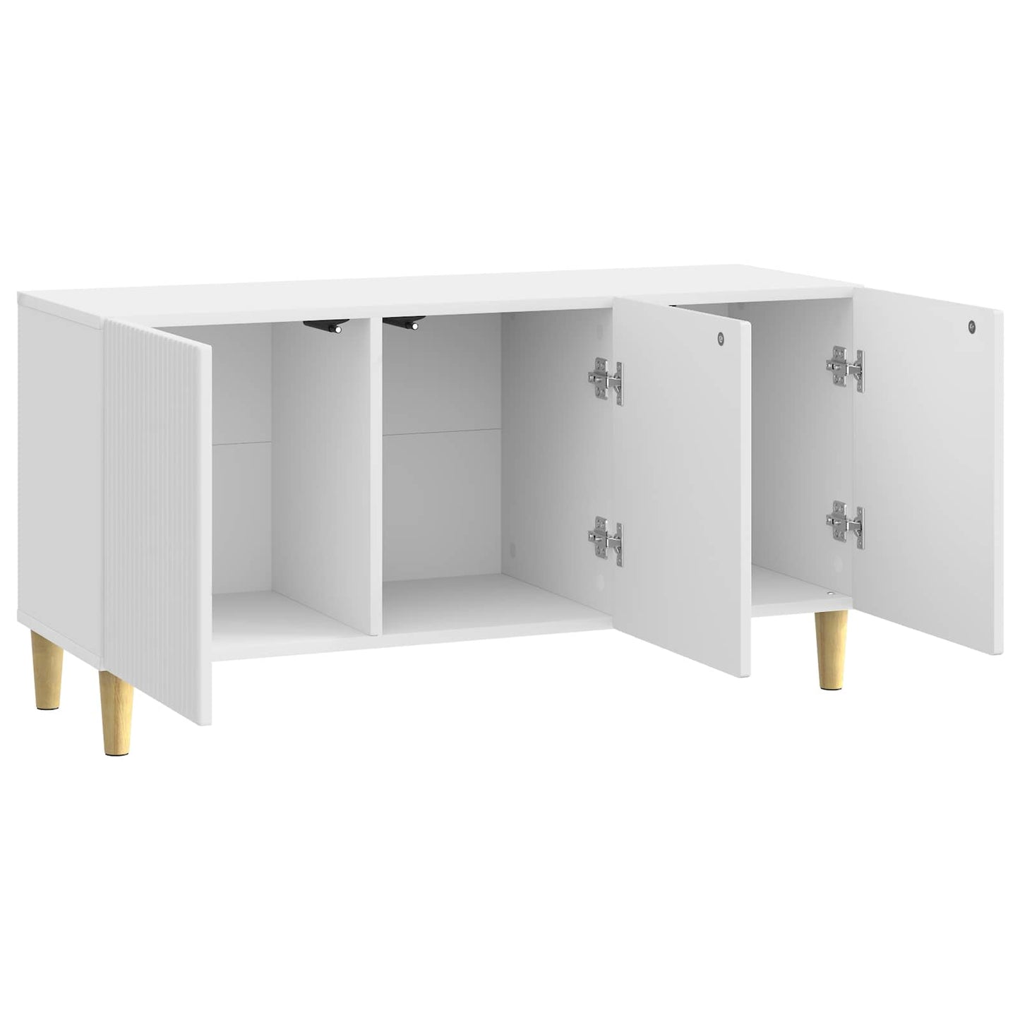 vidaXL TV Cabinet High Gloss White 99 x 34.5 x 50 cm Engineered Wood