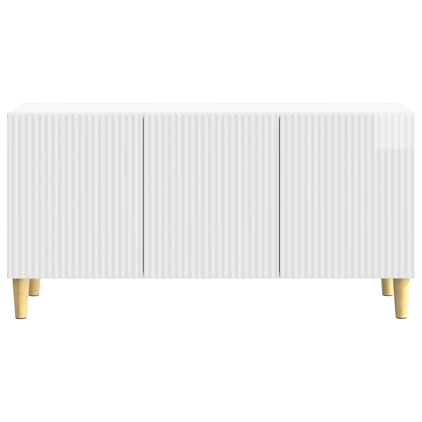 vidaXL TV Cabinet High Gloss White 99 x 34.5 x 50 cm Engineered Wood