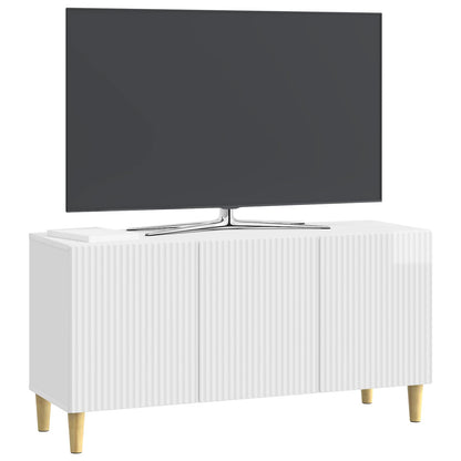 vidaXL TV Cabinet High Gloss White 99 x 34.5 x 50 cm Engineered Wood