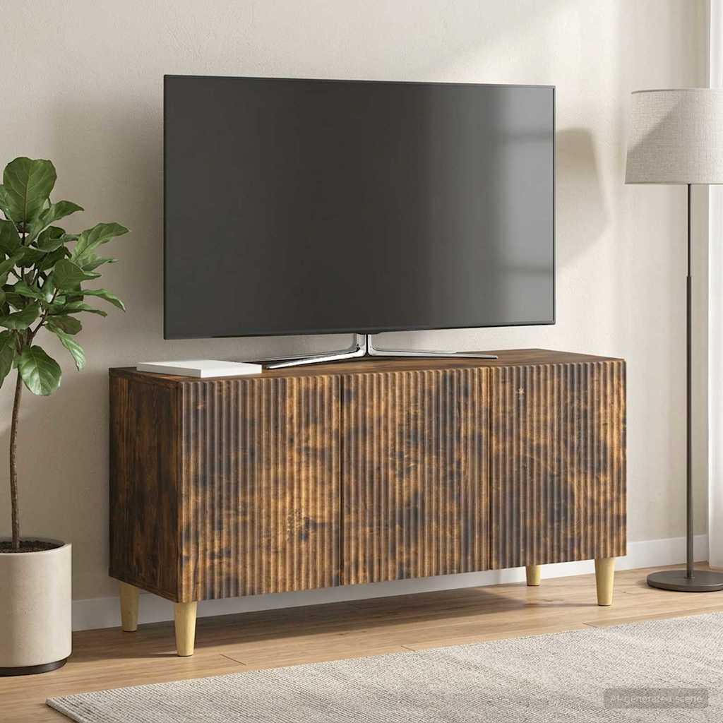 vidaXL TV Cabinet Smoked Oak 99 x 34.5 x 50 cm Engineered Wood