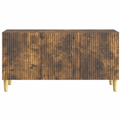 vidaXL TV Cabinet Smoked Oak 99 x 34.5 x 50 cm Engineered Wood