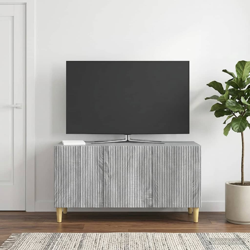 vidaXL TV Cabinet 99 x 34.5 x 50 cm Grey Sonoma Engineered Wood
