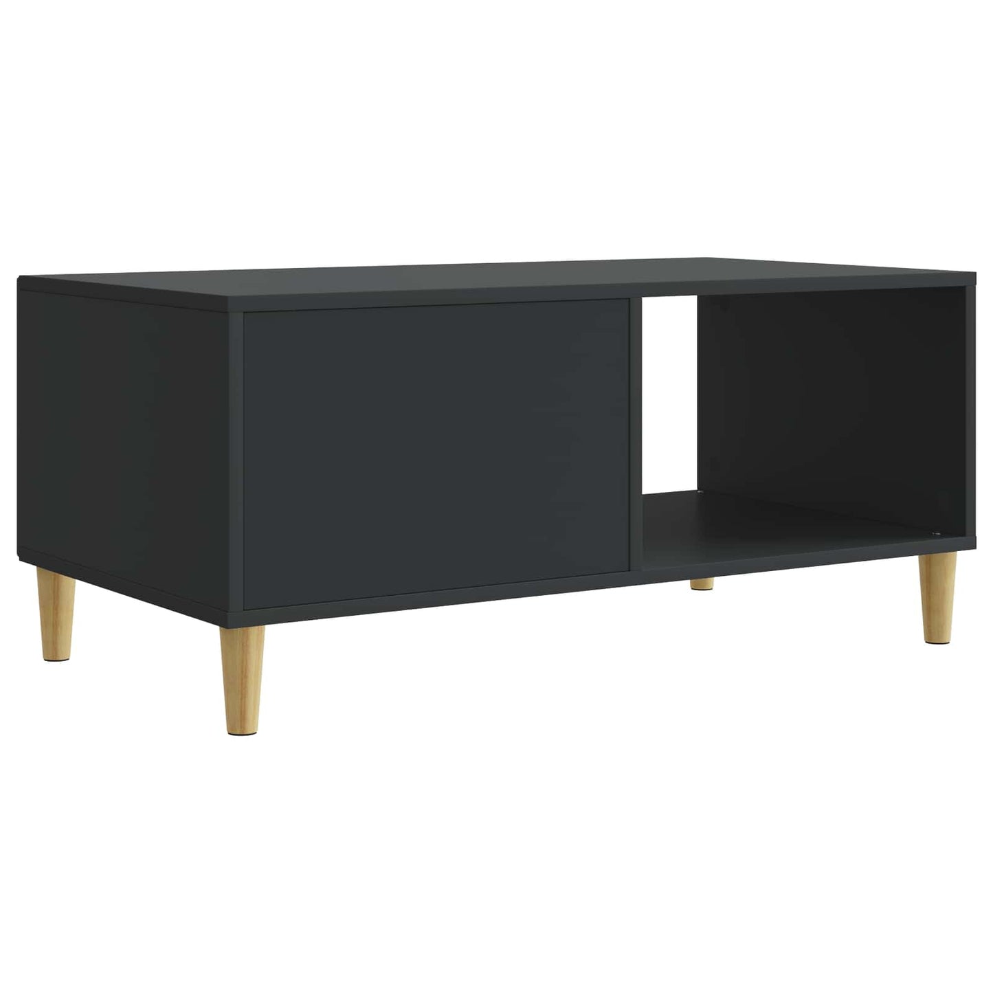 vidaXL Coffee Table Black 90 x 50 x 40 cm Engineered Wood