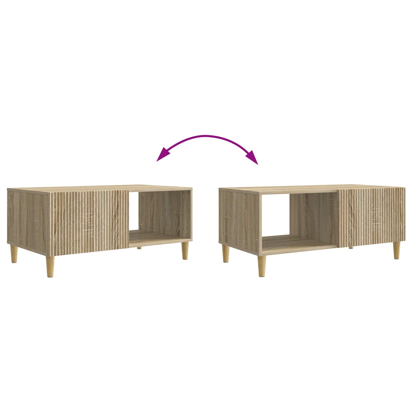 vidaXL Coffee Table Sonoma Oak 90 x 50 x 40 cm Engineered Wood