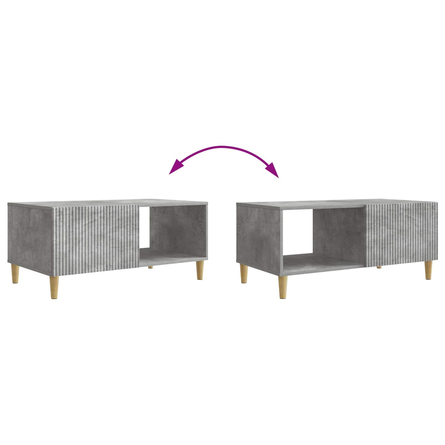 vidaXL Coffee Table Concrete Grey 90 x 50 x 40 cm Engineered Wood