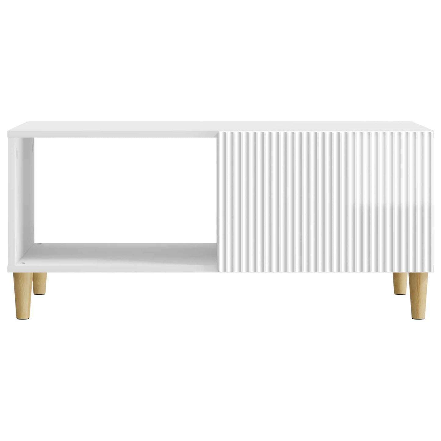 vidaXL Coffee Table High Gloss White 90 x 50 x 40 cm Engineered Wood