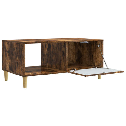 vidaXL Coffee Table Smoked Oak 90 x 50 x 40 cm Engineered Wood
