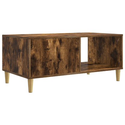 vidaXL Coffee Table Smoked Oak 90 x 50 x 40 cm Engineered Wood