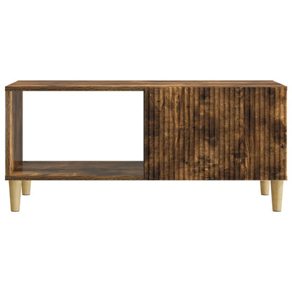 vidaXL Coffee Table Smoked Oak 90 x 50 x 40 cm Engineered Wood