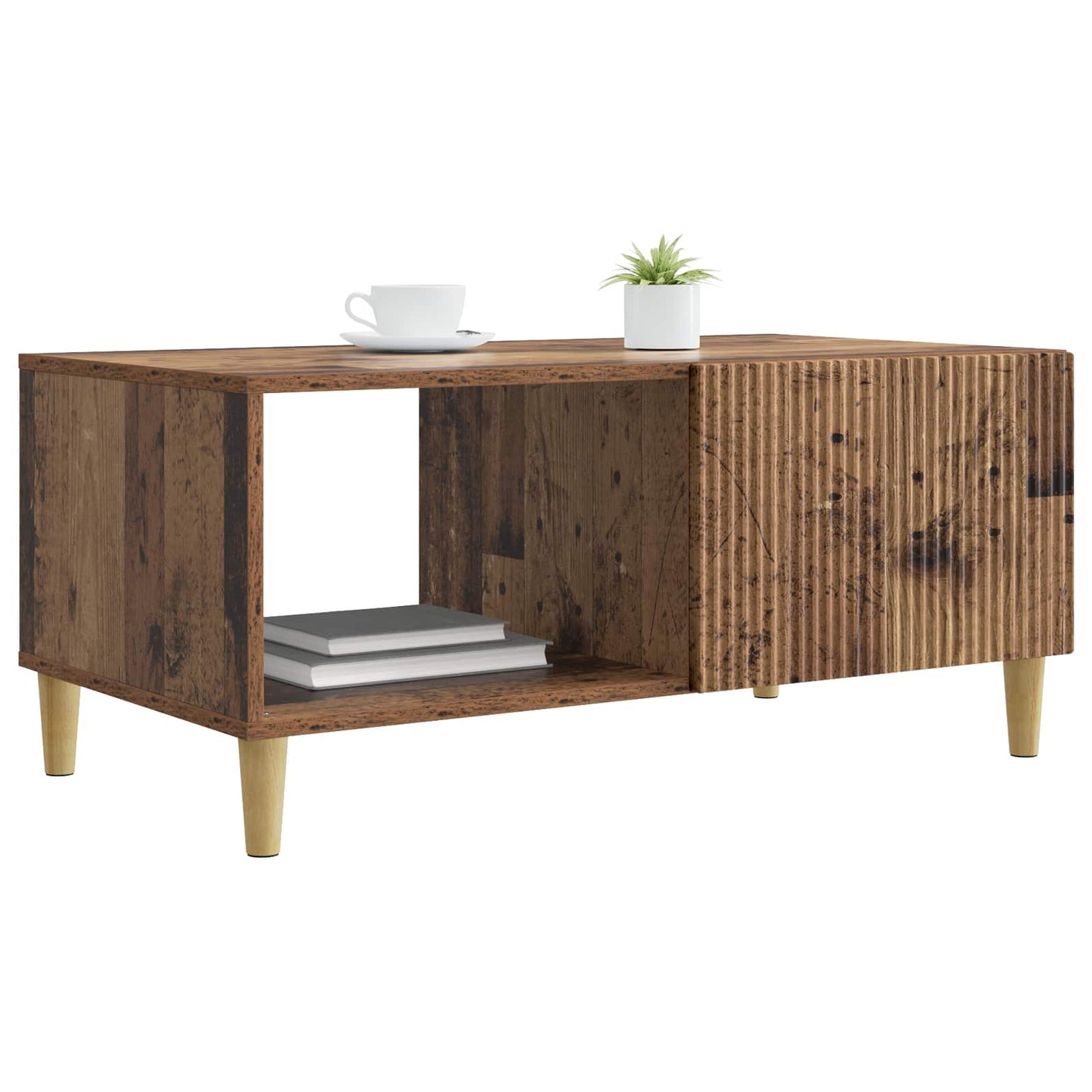 vidaXL Coffee Table Old Wood 90 x 50 x 40 cm Engineered Wood