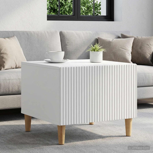 vidaXL Coffee Table with Drawer White 49 x 50 x 40 cm Engineered Wood