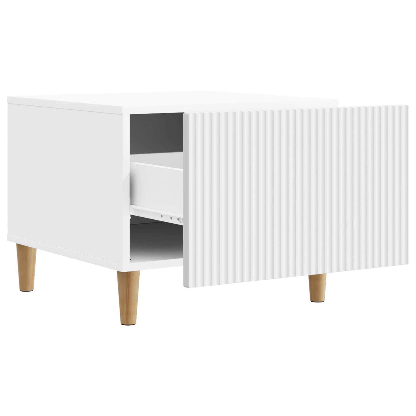 vidaXL Coffee Table with Drawer White 49 x 50 x 40 cm Engineered Wood