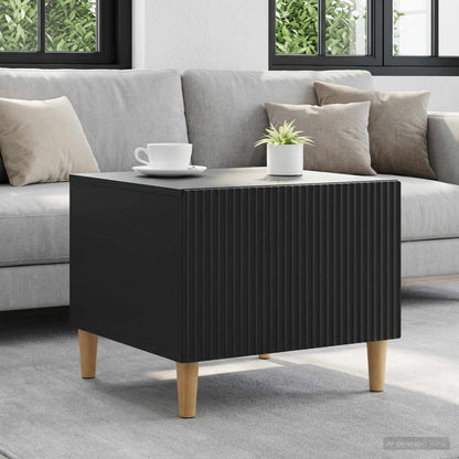 vidaXL Coffee Table with Drawer Black 49 x 50 x 40 cm Engineered Wood