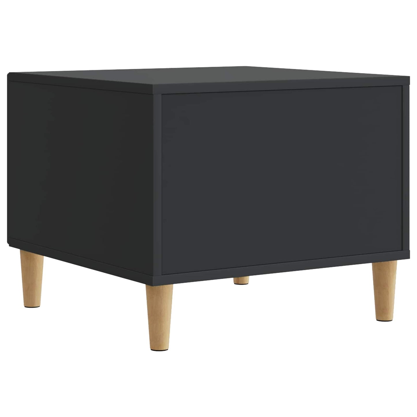 vidaXL Coffee Table with Drawer Black 49 x 50 x 40 cm Engineered Wood
