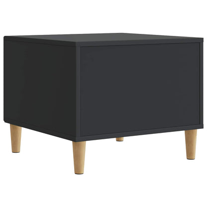 vidaXL Coffee Table with Drawer Black 49 x 50 x 40 cm Engineered Wood