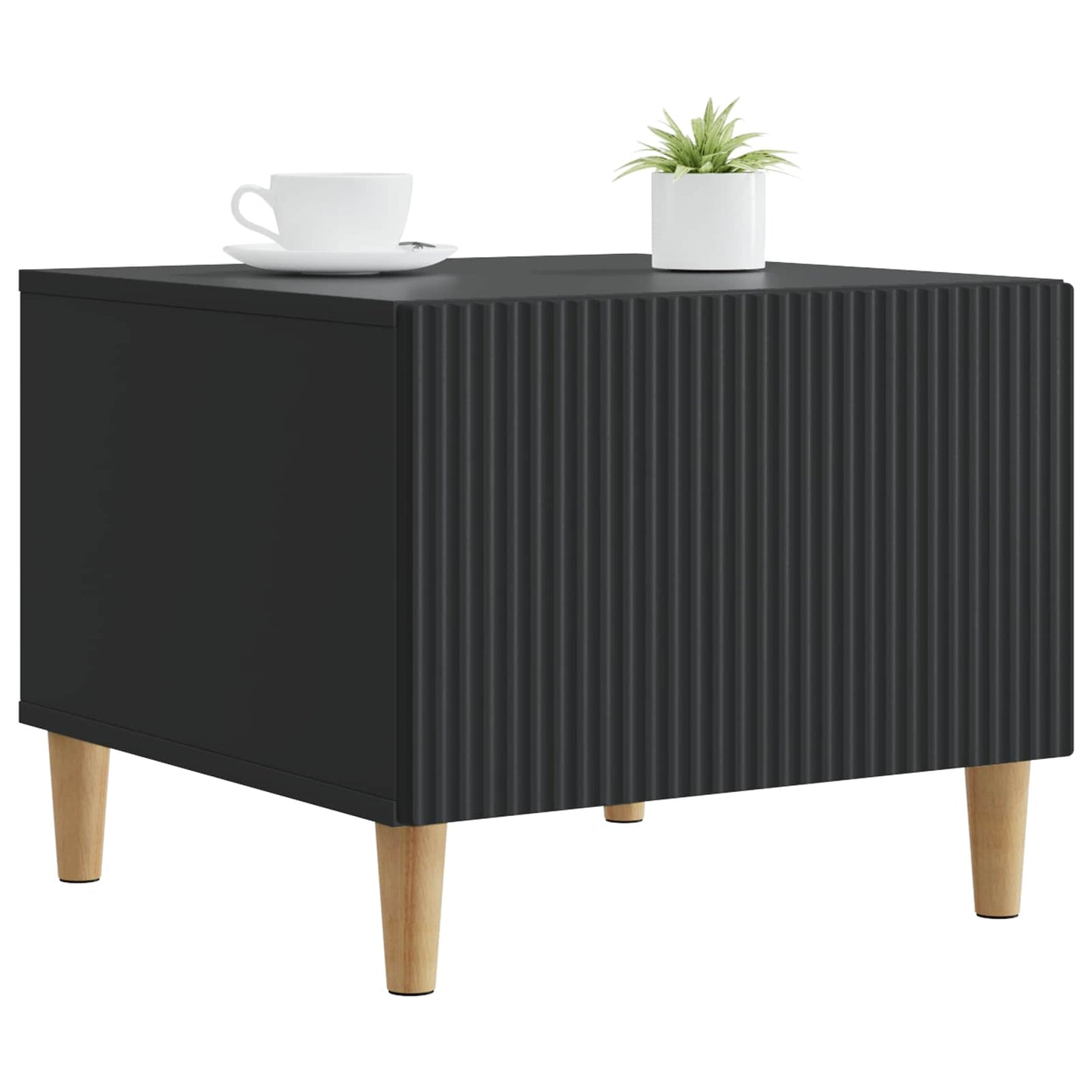 vidaXL Coffee Table with Drawer Black 49 x 50 x 40 cm Engineered Wood
